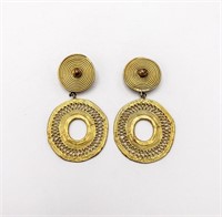 PAIR 22KT (TESTED) YELLOW GOLD EARRINGS