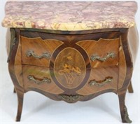 EARLY 20TH C MINIATURE FRENCH CHEST WITH MARBLE