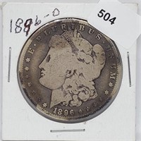 1896-O 90% Silver Morgan $1 Dollar