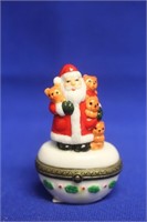 A Ceramic Santa Trinket Box