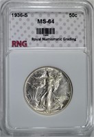 1936-S WALKING LIBERTY HALF DOLLAR