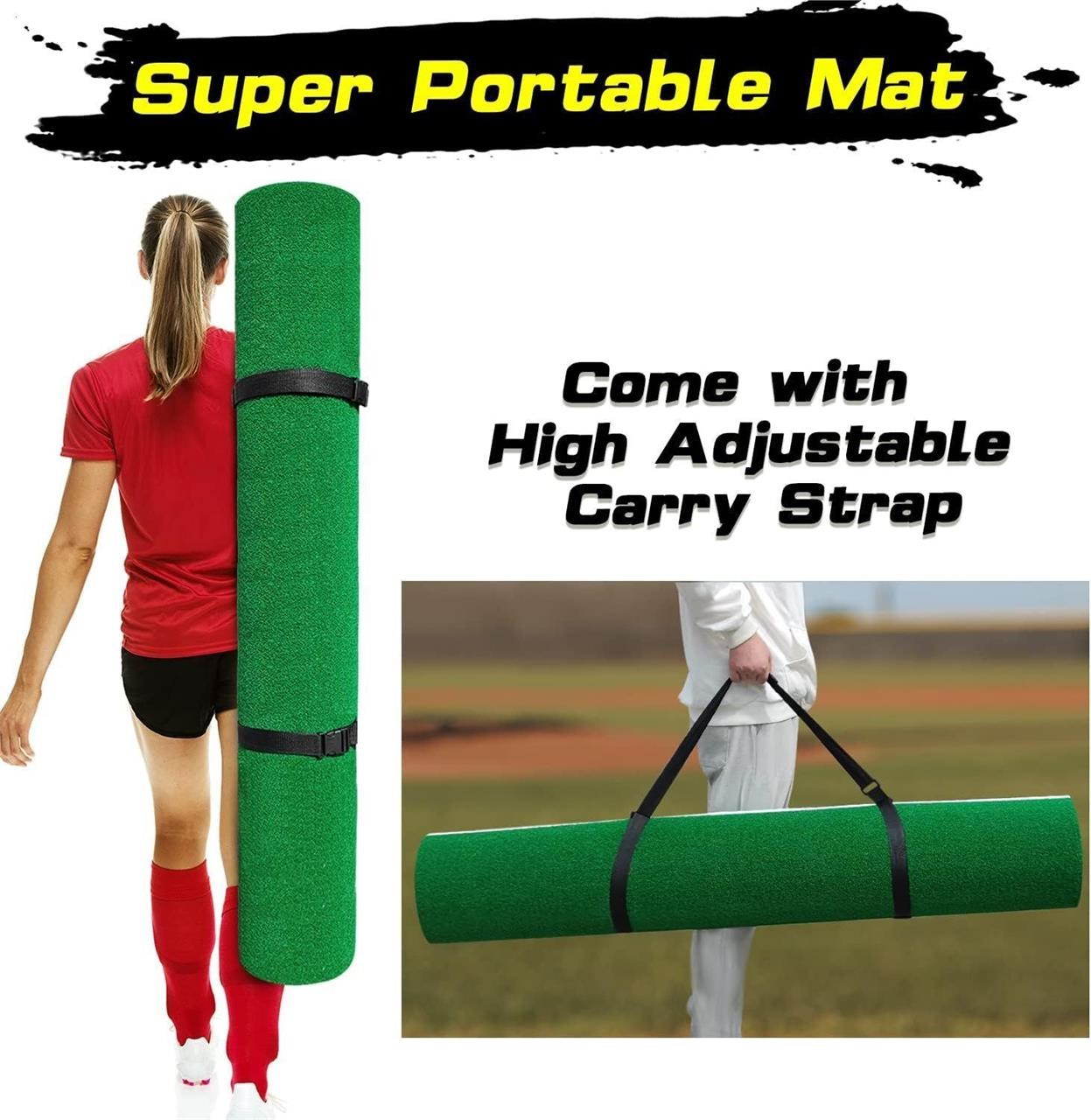 Heavy Duty Batting Mat Portable Baseball Softball