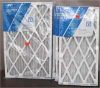 Lot of 4 Air Filters 12x24x1, 16x25x1