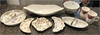 Collection of Porcelain plates, cups and more.