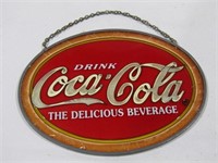 Stained Glass Coca Cola Hanging 7 1/2" W