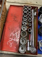 3/4" drive rachet/socket set