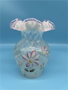 Fenton Hand Painted Vase