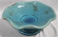 Pottery footed 10" bowl