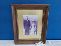 Vintage Picture In Wooden Frame