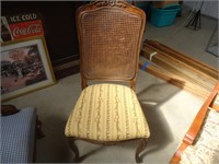 Vintage Wood Chair with Padded Sear