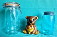 Mason Jars & Honey Pot