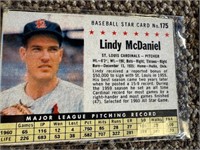 1961 Post Cereal Lindy McDaniel