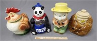 4 Cookie Jars Lot Collection