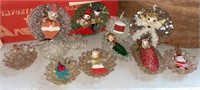 MCM Christmas Ornament Lot:  Polyresin Attached