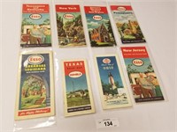 Selection of 8 Vintage 40's & 50's Esso Road Maps