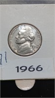 BU 1966 Jefferson Nickel