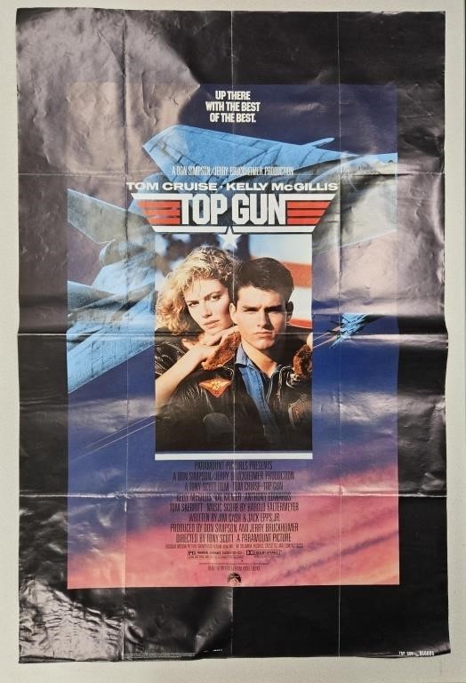 Original 1986 Tom Cruise Top Gun Movie Poster