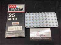 CCI Blazer 25 Auto.  Partial box