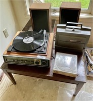 Webcor turntable/radio, speakers, Kodak M80