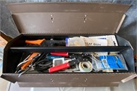 Top Open American Metal Tool Box W/Soldering Items