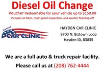 1 DIESEL ENGINE OIL CHANGE VOUCHER