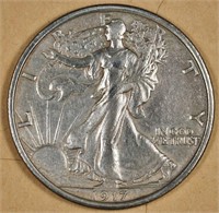 1917 AU Walking Liberty Half Dollar - $105 CPG