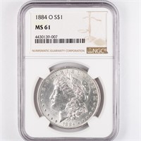 1884-O Morgan Dollar NGC MS61