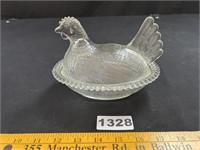 Indiana Glass Hen on Nest