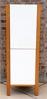 2 Door White & Brown Cabinet