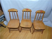 Child's chairs x 3