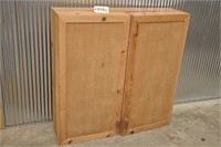 Wooden wall mount storage cabinet