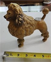 Vintage molded plastic Poodle, 6.5"T, Hong