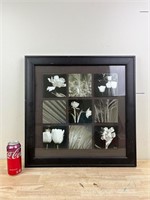 Framed flower wall art