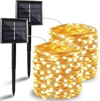 Solar String Lights Outdoor, 2-Pack Each 72FT 200