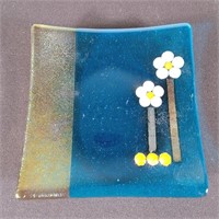Fused Glass Daisy Plate