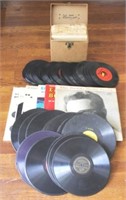 Lot of 45 RPM Records and LP Records