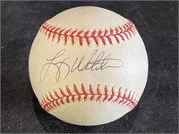 Lenny Webster Orioles Signed Baseball