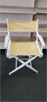 Vintage white painted director's chair