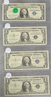 4 - 1957-B $1 SILVER CERTIFICATES