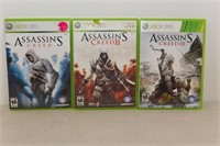 ASSASSINS CREED I, II & III XBOX 360