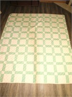 Hand Made Machine Stitched and Pieced Quilt - one