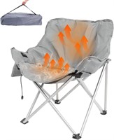 Heated Cushion Folding Lounge Chair (Grey)