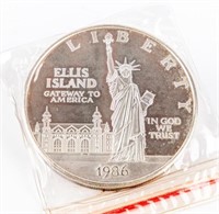 Coin One Pound .999 Silver Ellis Island 1986