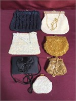 Seven Small Beaded And Sequined Evening Purses