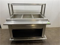 3 Well Portable Steam Table W/ Glass Sneeze Guard