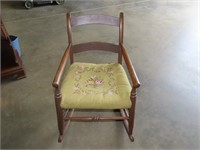 Antique NeedlePoint Rocker