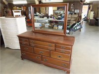 Cherry Finish Triple Dresser