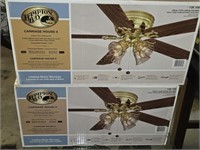 Pair of Hampton Bay Carriage House Ceiling Fans