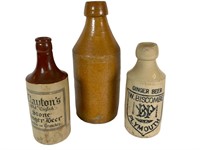 Vtg. Stoneware Ginger Beer Bottles