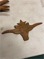 Texas longhorn cast iron wall decoration